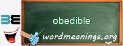 WordMeaning blackboard for obedible